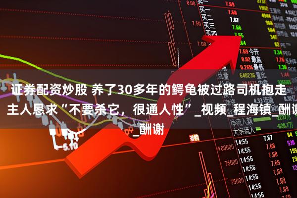 证券配资炒股 养了30多年的鳄龟被过路司机抱走，主人恳求“不要杀它，很通人性”_视频_程海镇_酬谢